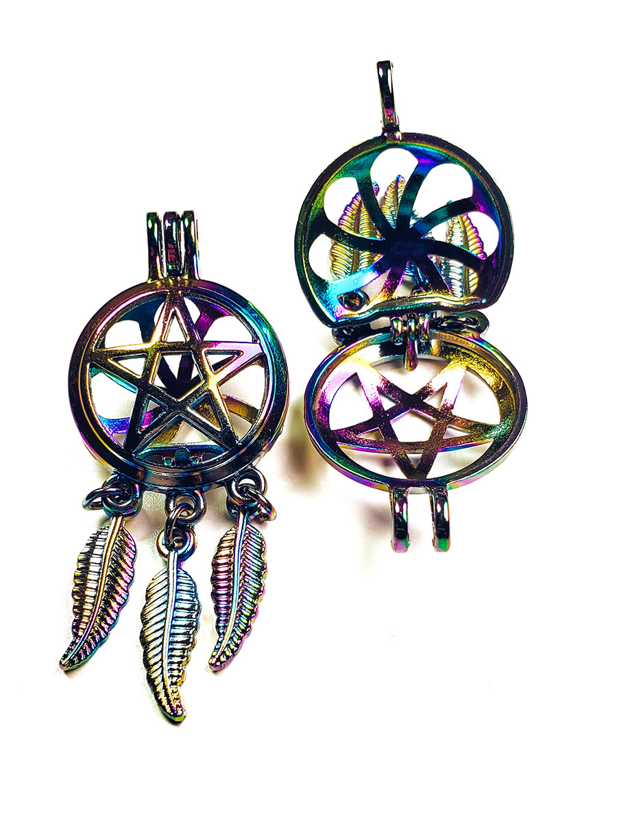 Star Dreamcatcher Locket Necklace by Dirty Meow