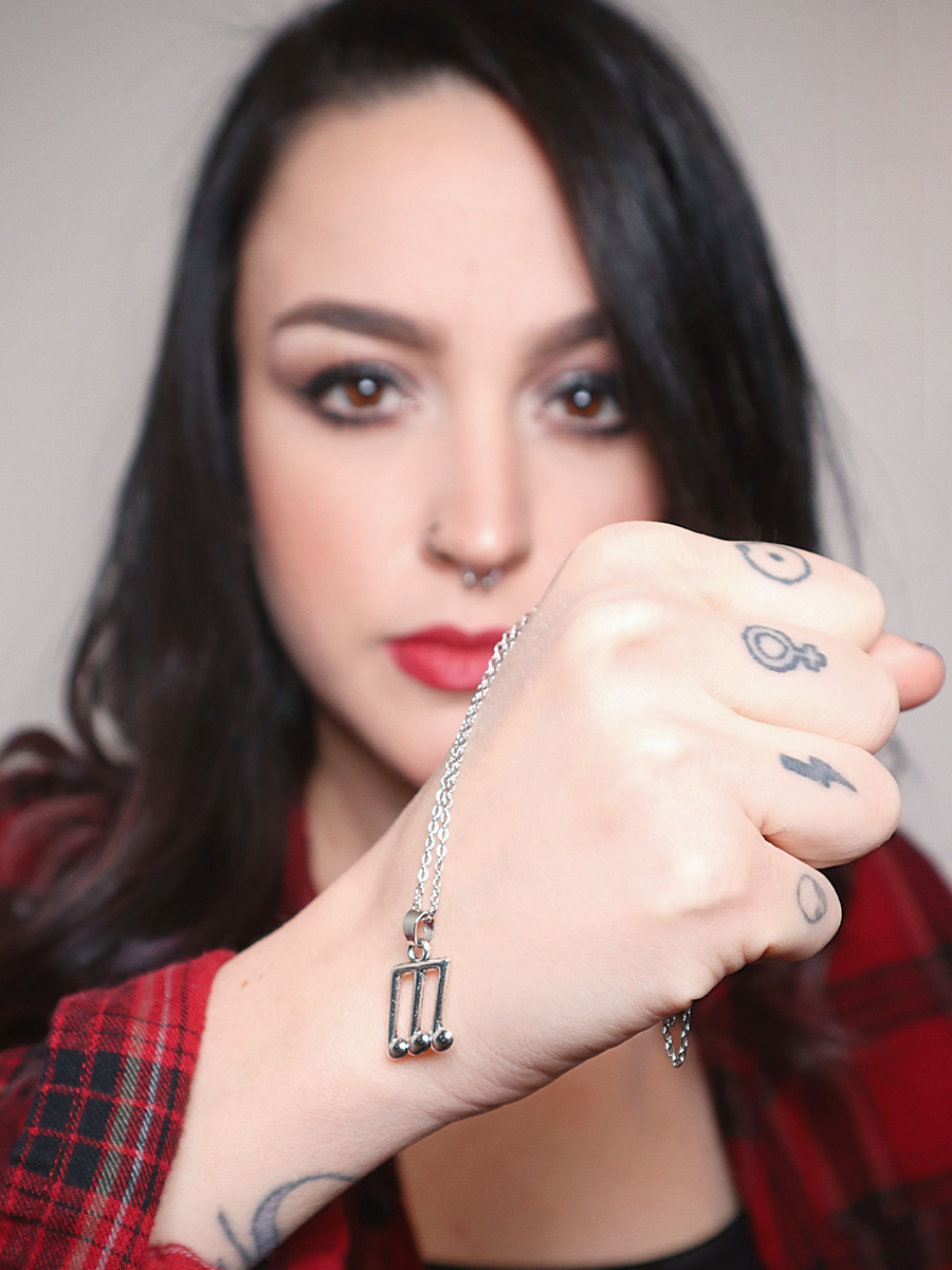 Triple Note Necklace by Dirty Meow