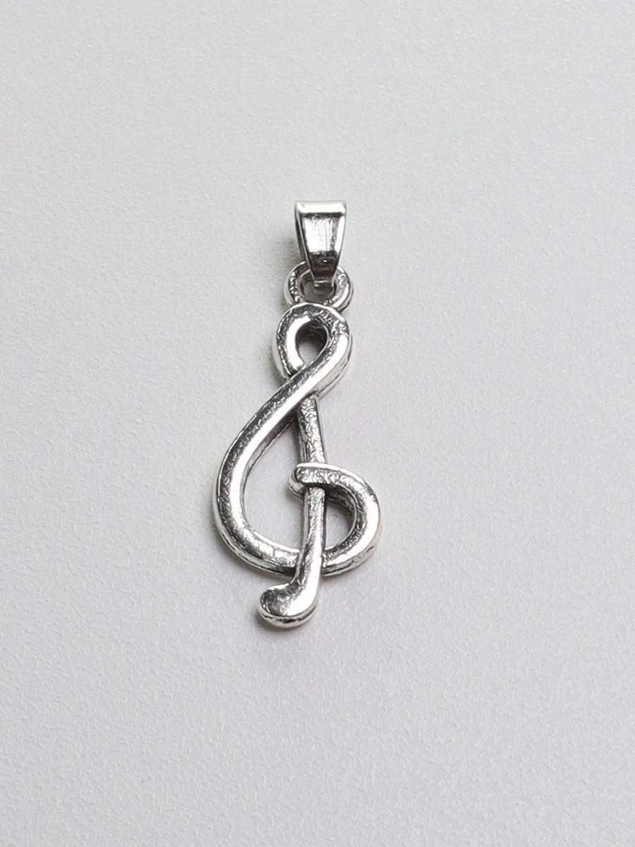 Silver Cali G Note Necklace by Dirty Meow