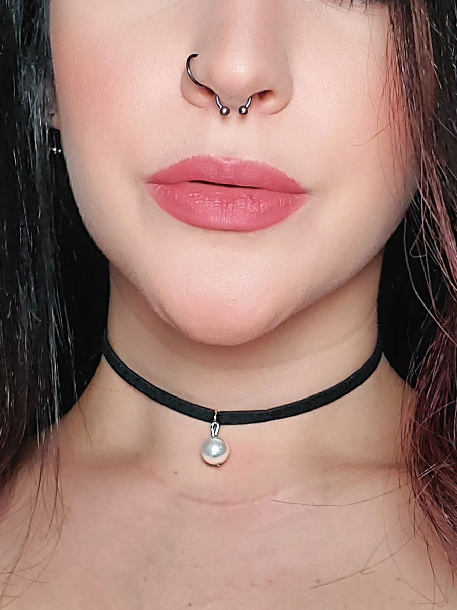 Pearl Suede Necklace