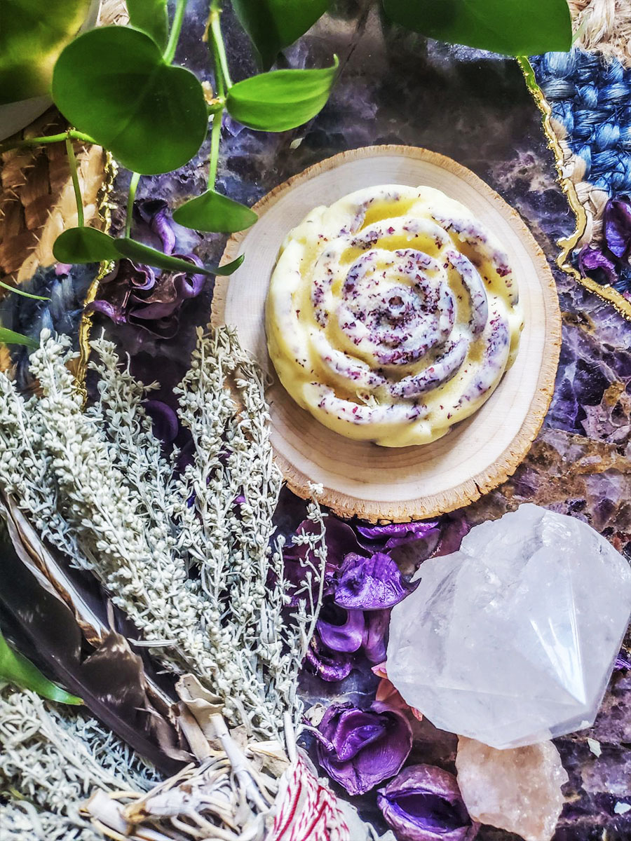 Sandalwood-Geranium-Rose Solid Lotion Bar by Gea Ancestral Beauty